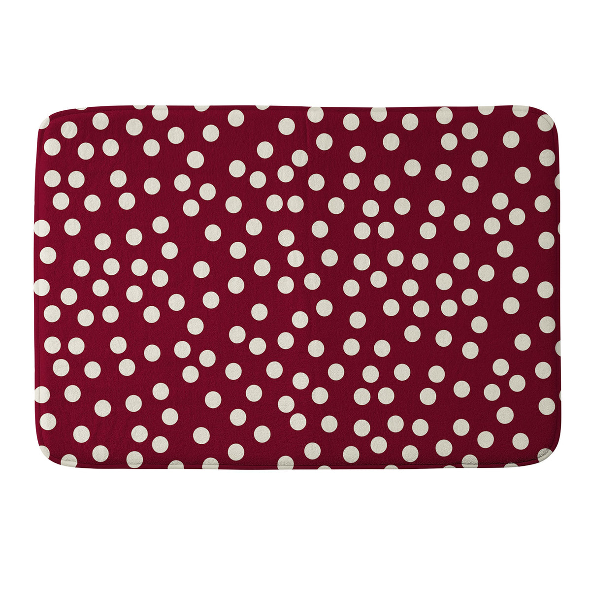 Bordeaux Scatter Dots Bath Mat Gallery Image 2