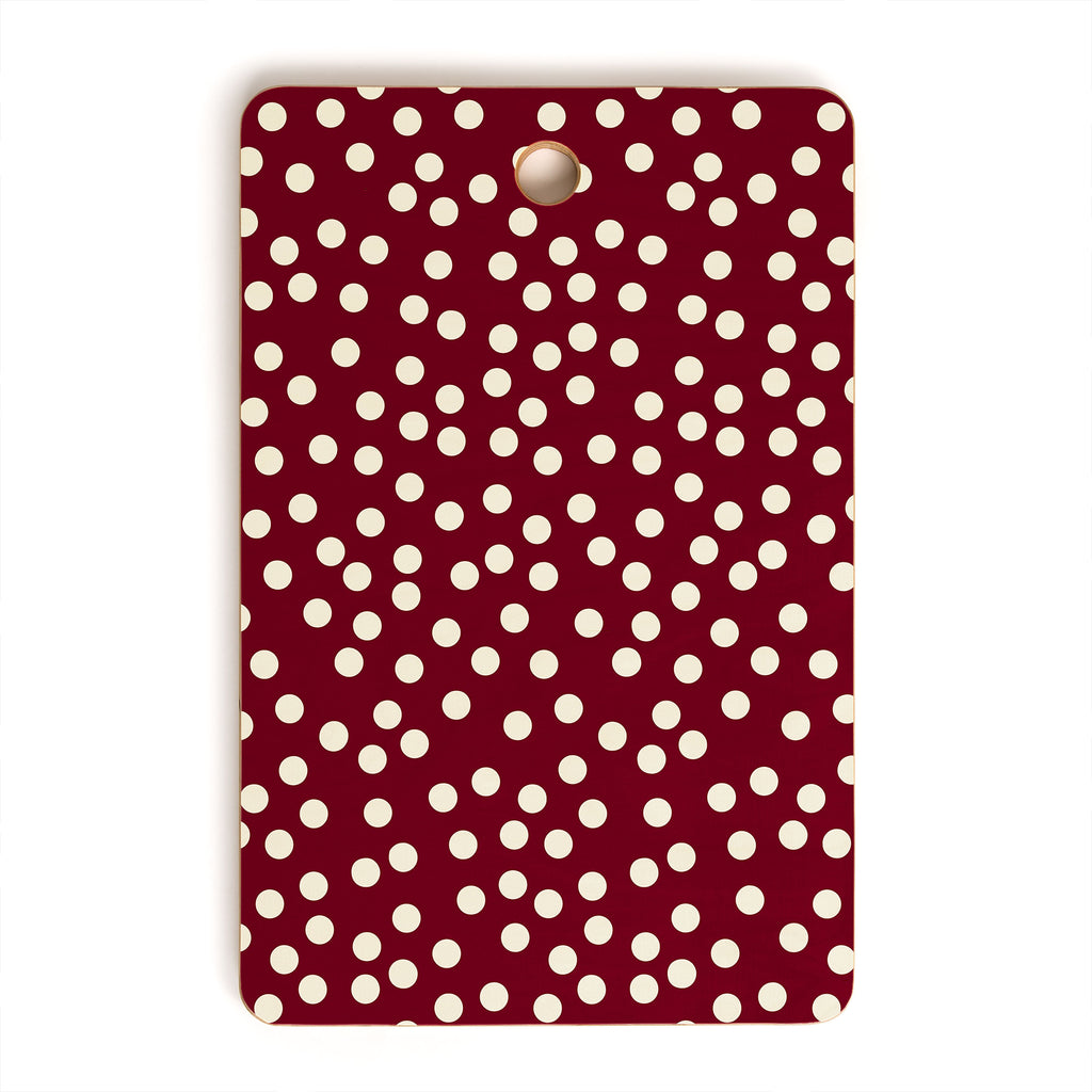 Bordeaux Scatter Dots Cutting Board Gallery Image 1