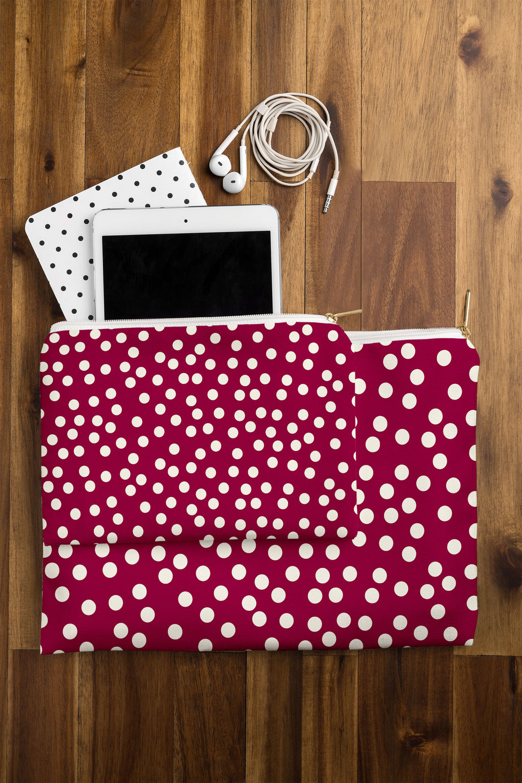 Bordeaux Scatter Dots Carry All Pouch Gallery Image 2