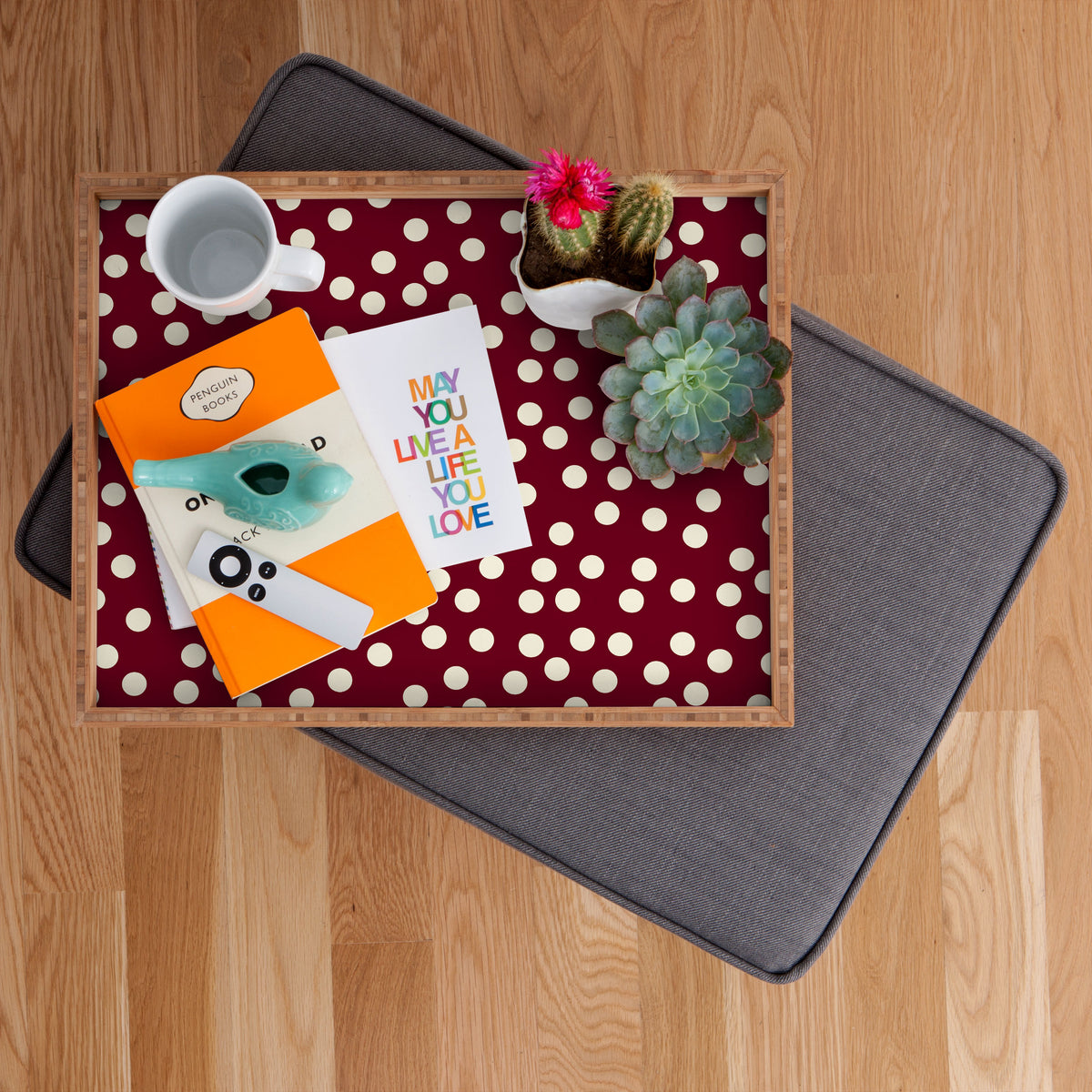 Bordeaux Scatter Dots Serving Tray Gallery Image 2