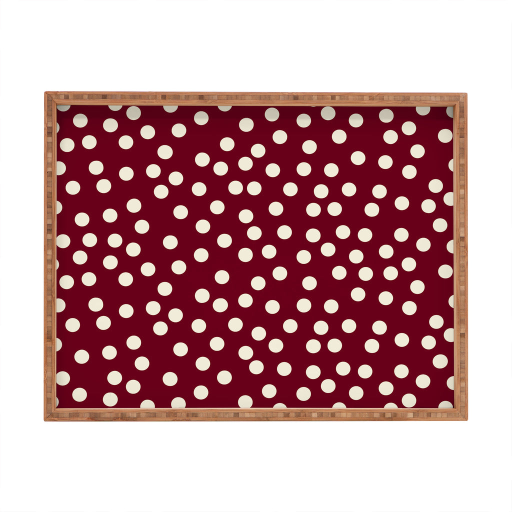 Bordeaux Scatter Dots Serving Tray Gallery Image 1