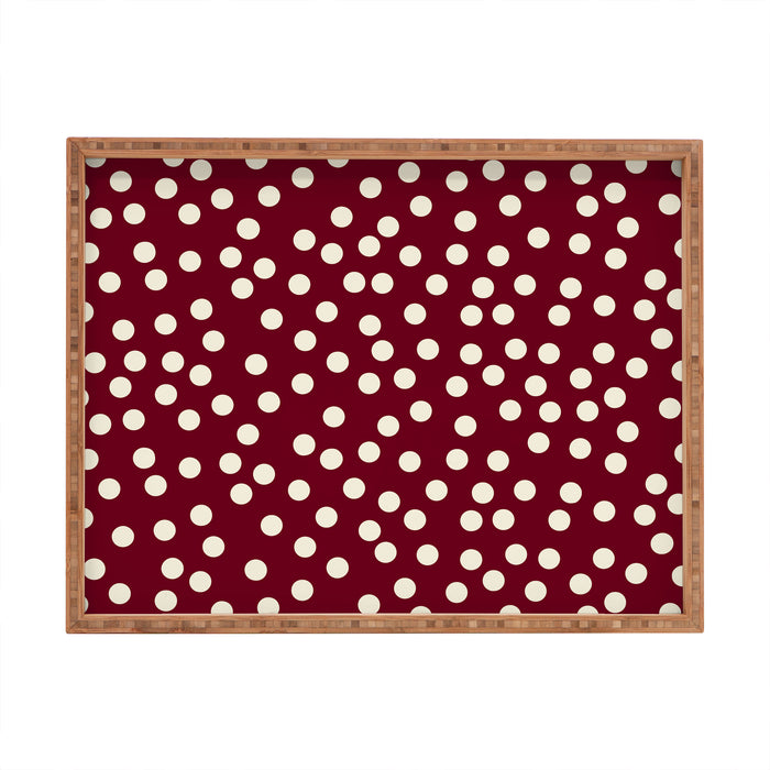Bordeaux Scatter Dots Serving Tray Gallery Image 1