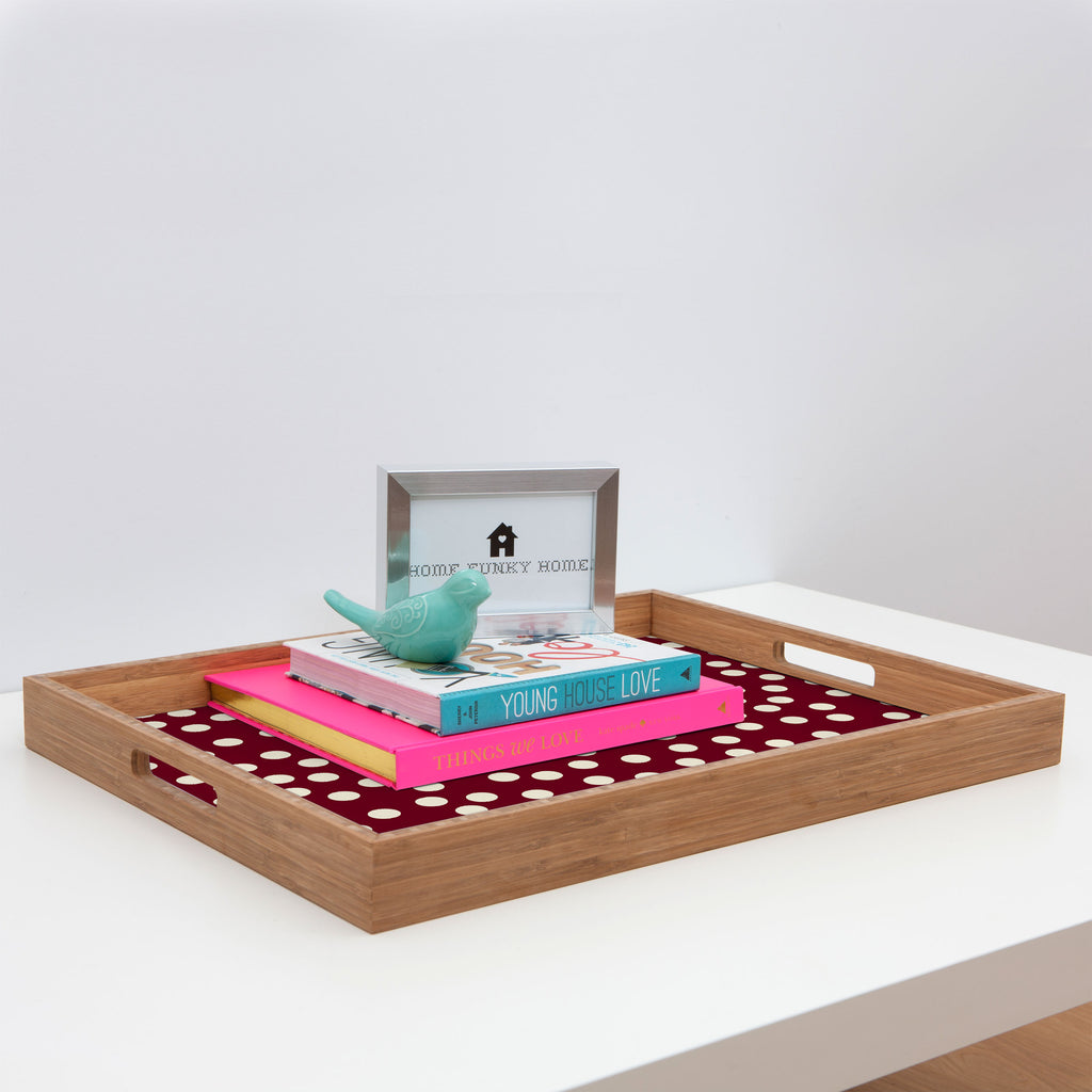 Bordeaux Scatter Dots Serving Tray Gallery Image 3