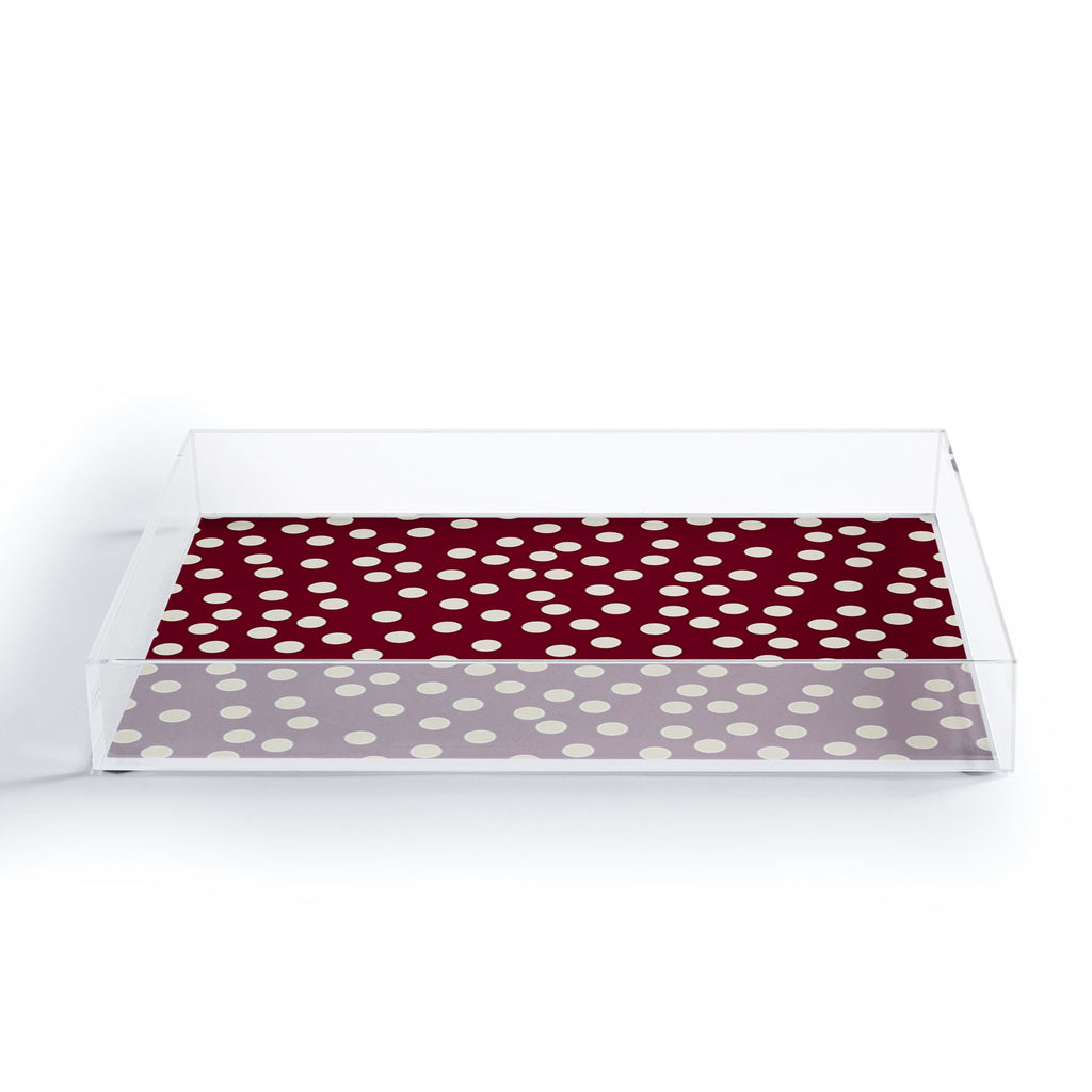 Bordeaux Scatter Dots Acrylic Tray Gallery Image 2