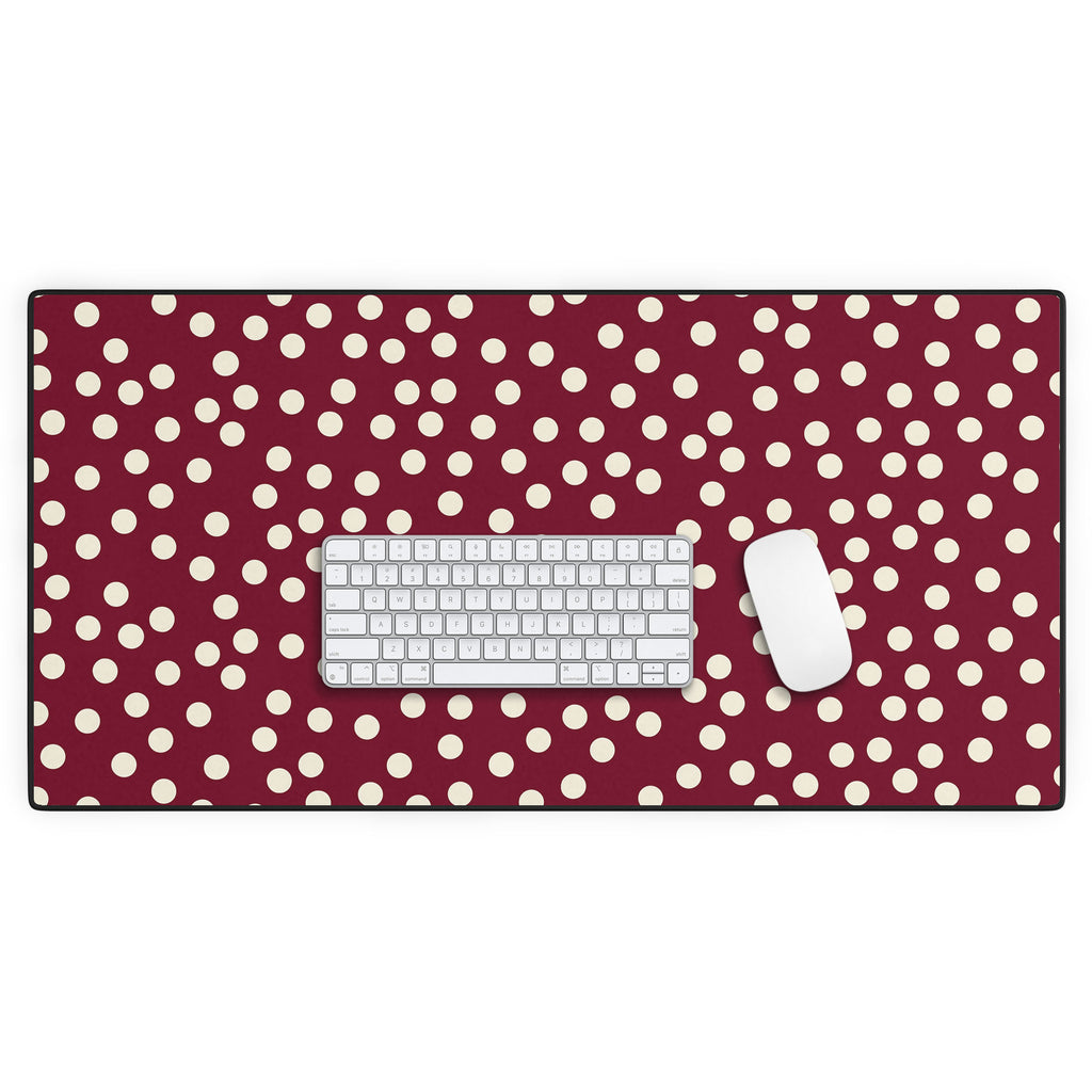 Bordeaux Scatter Dots Desk Mat Gallery Image 1
