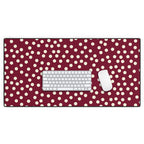Bordeaux Scatter Dots Desk Mat Gallery Image 1