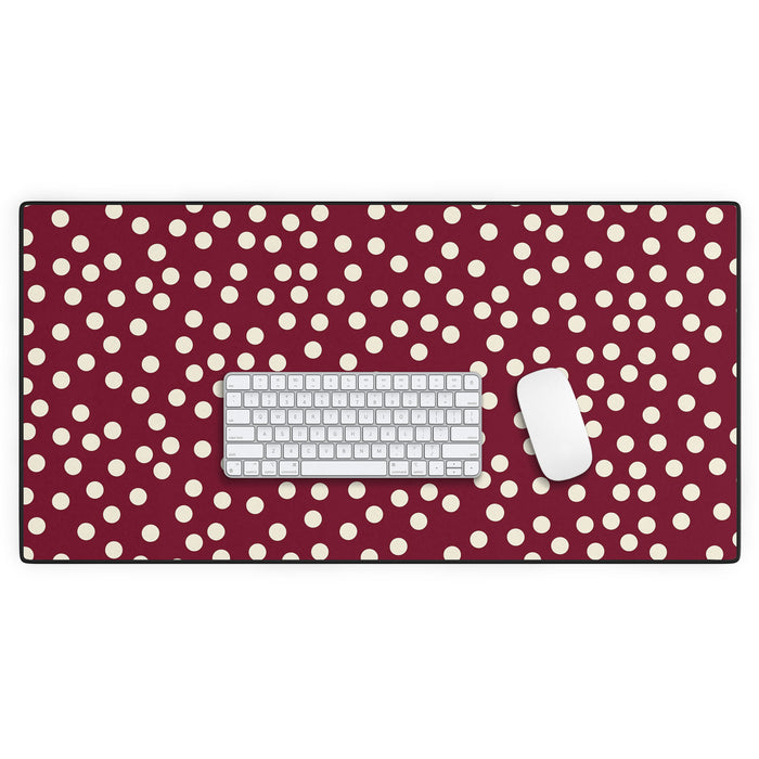 Bordeaux Scatter Dots Desk Mat Gallery Image 1