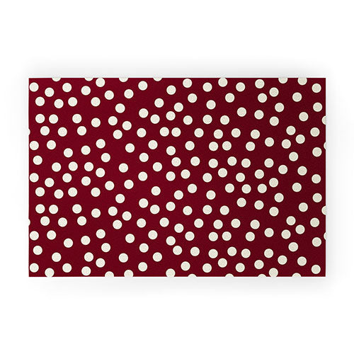 Bordeaux Scatter Dots Welcome Mat Gallery Image 1