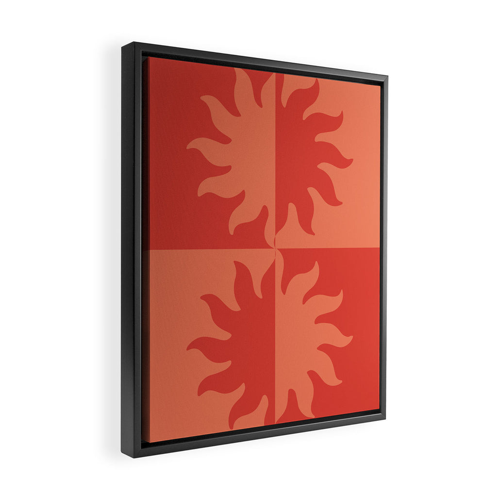 Burning Sun Framed Canvas Print Gallery Image 2