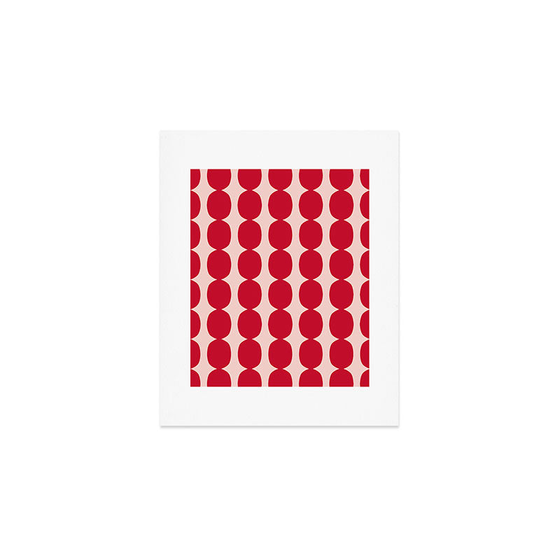 Cherry and Strawberry Cream Puff Bubble Chain Art Print Gallery Image 1
