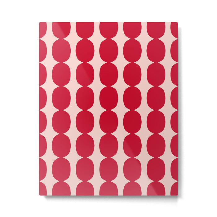 Cherry and Strawberry Cream Puff Bubble Chain Metal Print Gallery Image 1