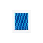Cobalt Sky Wavy Blocks Art Print Gallery Image 1