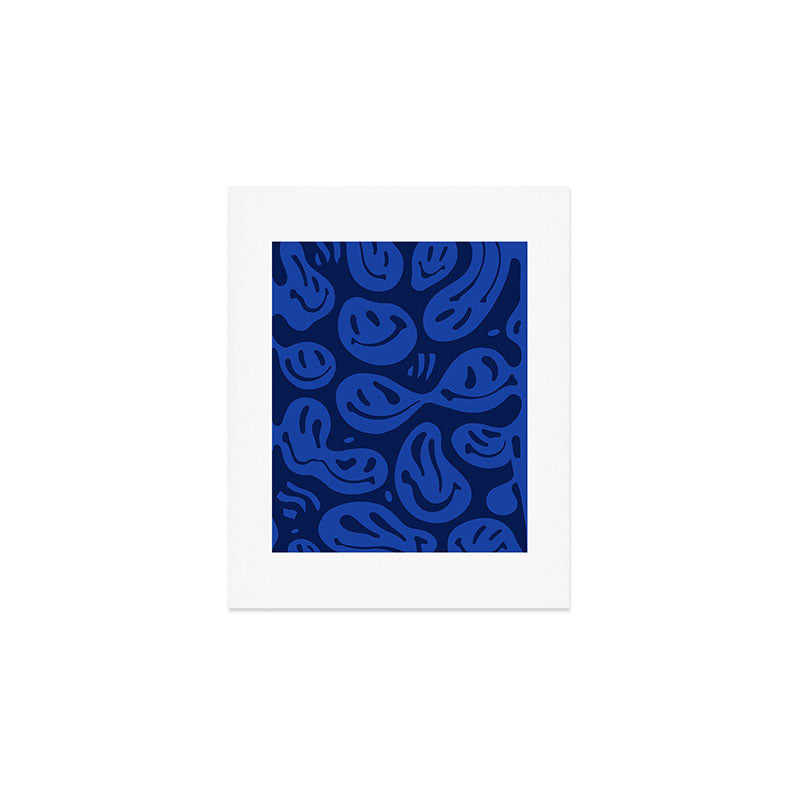 Cool Blue Melted Happiness Art Print Gallery Image 1