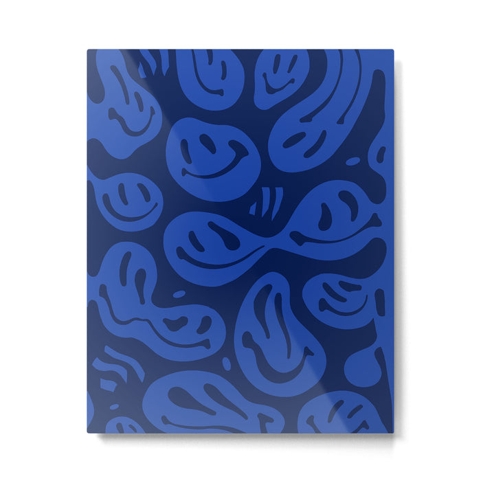 Cool Blue Melted Happiness Metal Print Gallery Image 1