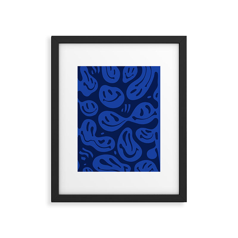 Cool Blue Melted Happiness Framed Art Print Gallery Image 6