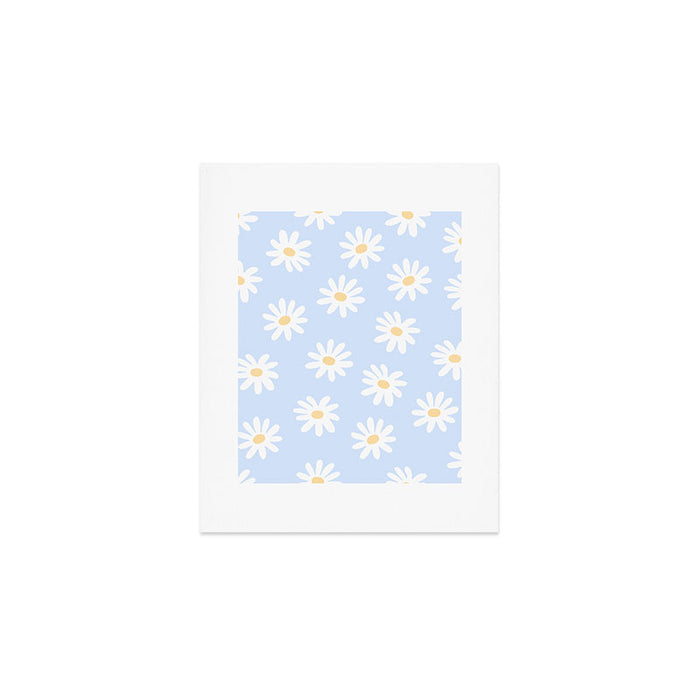 Daisies Baby Blue Art Print Gallery Image 1
