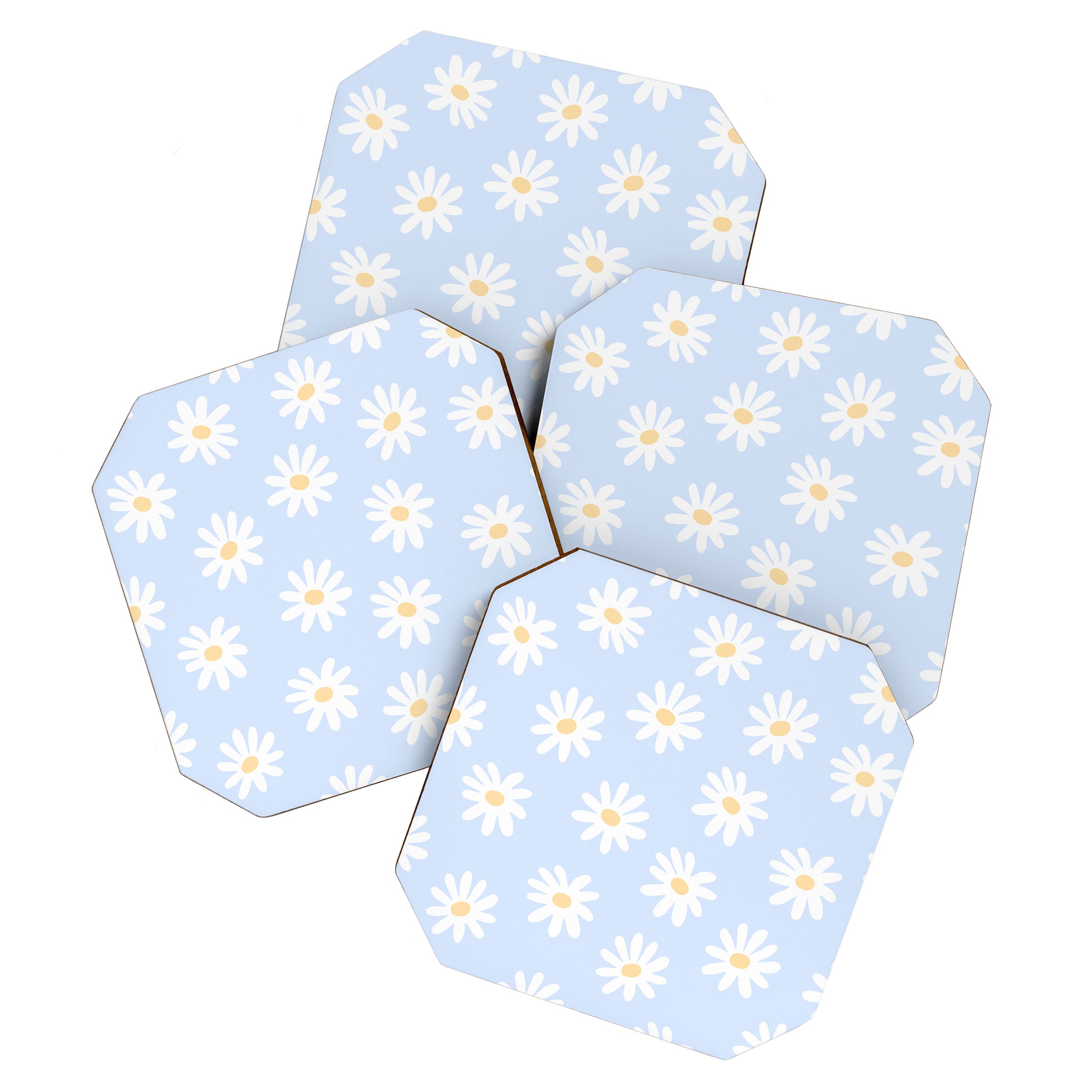 Daisies Baby Blue Coaster Gallery Image 1