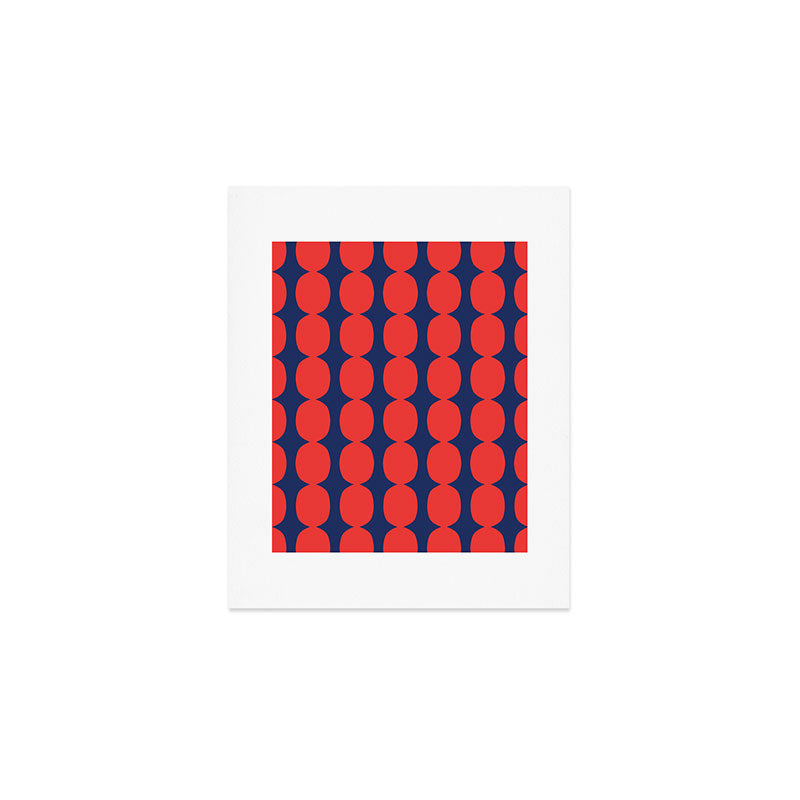Ember and Navy Bubble Chain Art Print Gallery Image 1