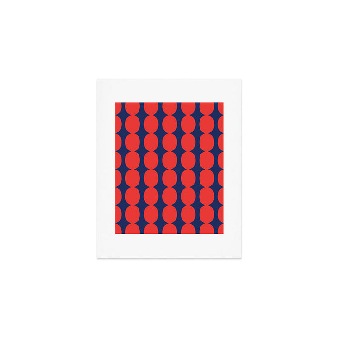 Ember and Navy Bubble Chain Art Print Gallery Image 1