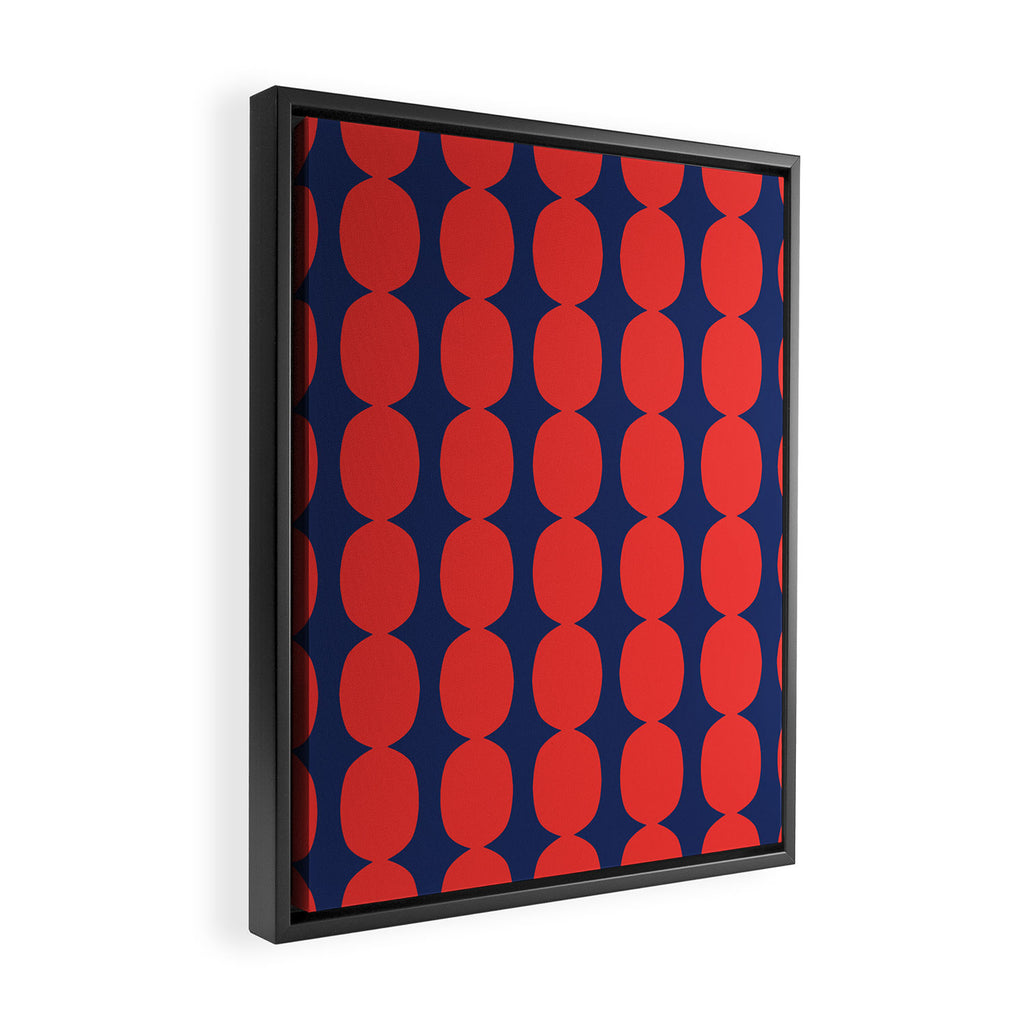 Ember and Navy Bubble Chain Framed Canvas Print Gallery Image 2