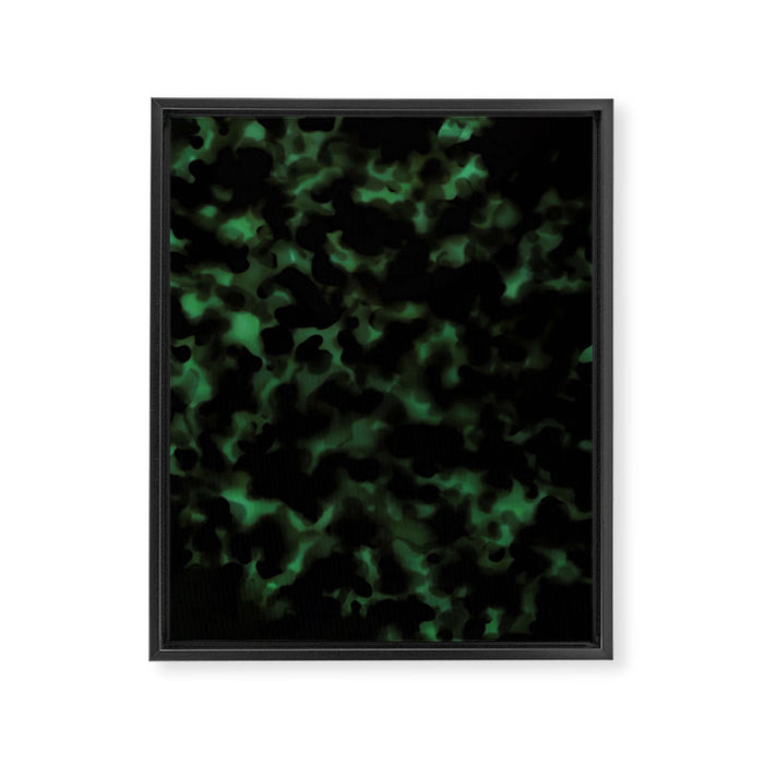 Emerald Green Tortoise Framed Canvas Print Gallery Image 1