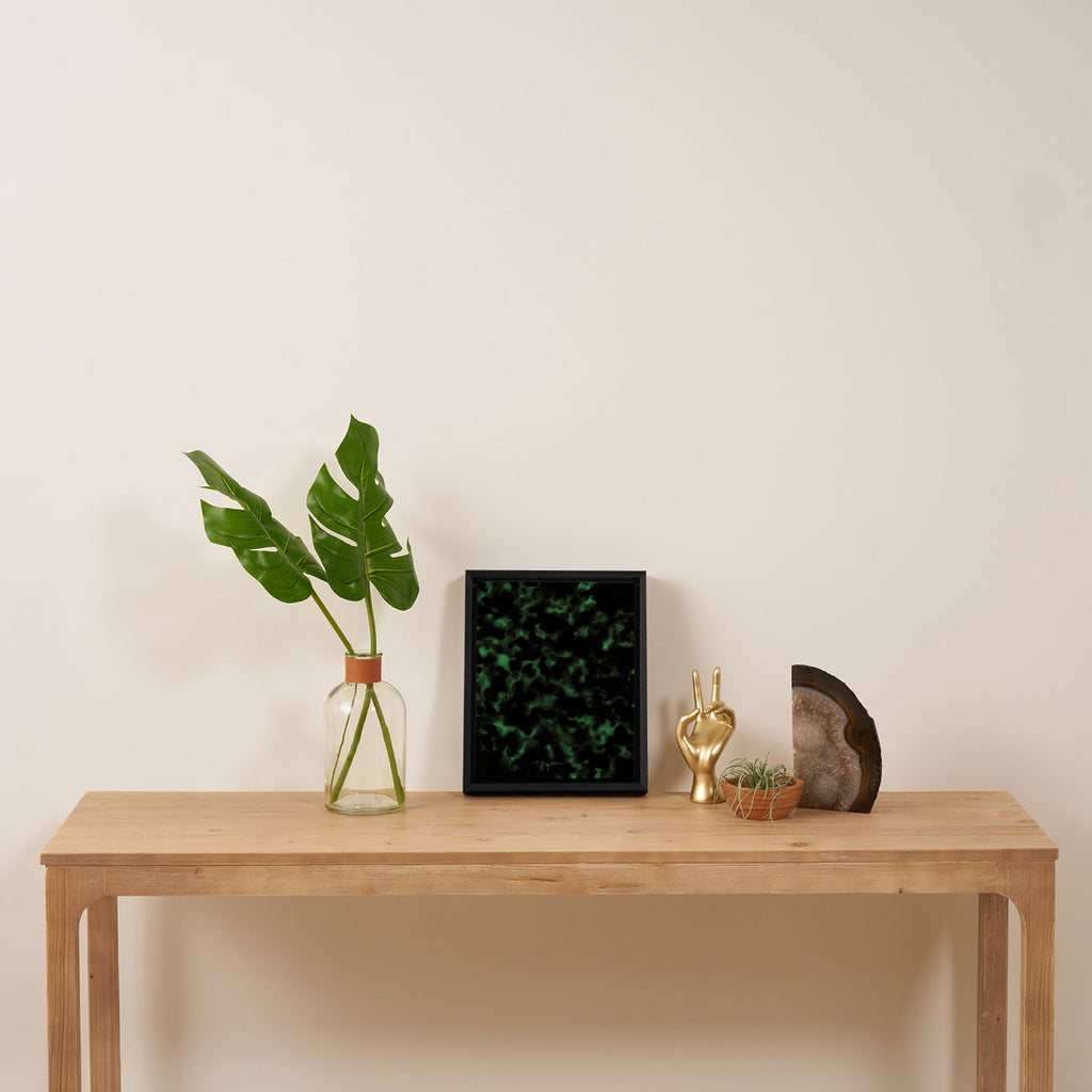 Emerald Green Tortoise Framed Canvas Print Gallery Image 4