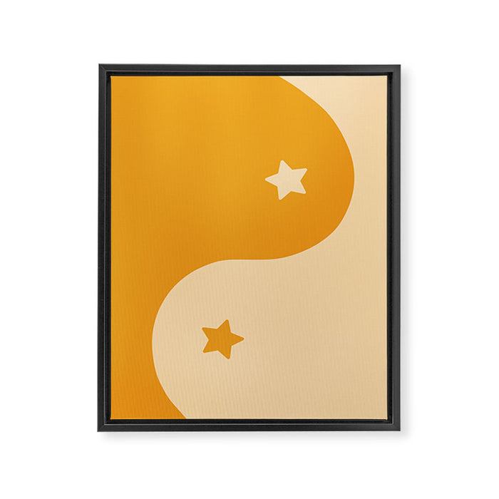 Honey Yin Yang Stars Framed Canvas Print Gallery Image 1