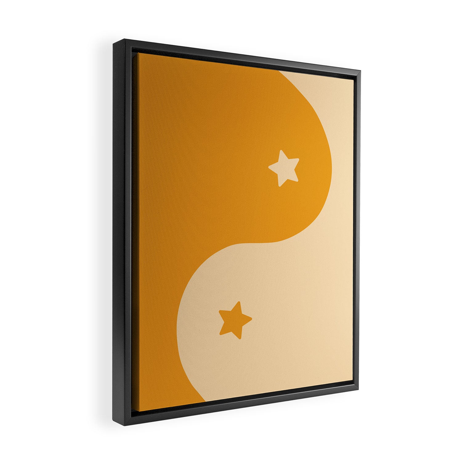 Honey Yin Yang Stars Framed Canvas Print Gallery Image 2