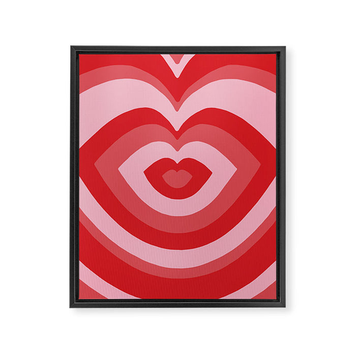 Hypnotic Cherry Lips Framed Canvas Print Gallery Image 1