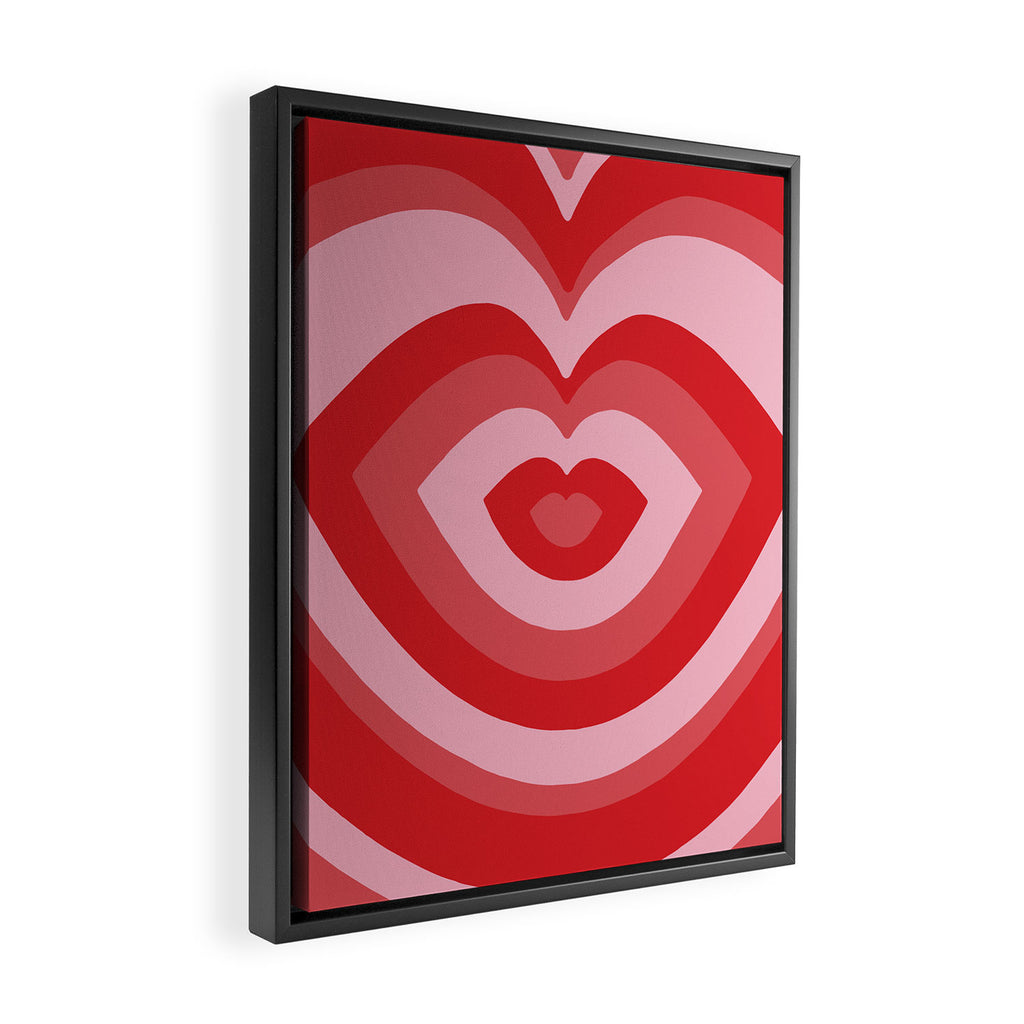 Hypnotic Cherry Lips Framed Canvas Print Gallery Image 2