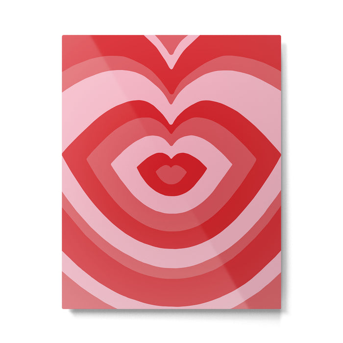 Hypnotic Cherry Lips Metal Print Gallery Image 1