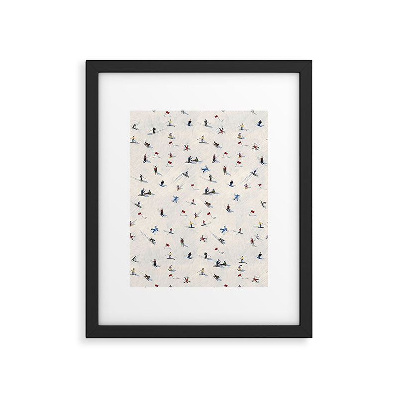 Les Skieurs Framed Art Print Gallery Image 5