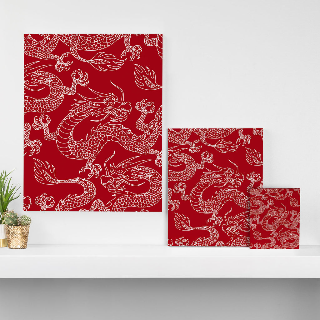 Lunar Year White Dragon Canvas Print Gallery Image 3