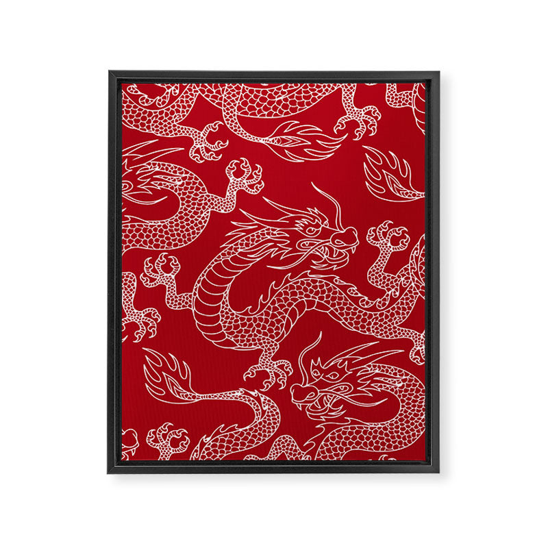 Lunar Year White Dragon Framed Canvas Print Gallery Image 3