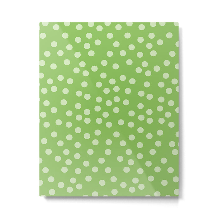Matcha Green Scatter Dots Metal Print Gallery Image 1