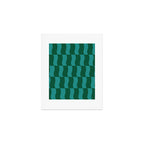 Money Green Wavy Blocks Art Print Gallery Image 1