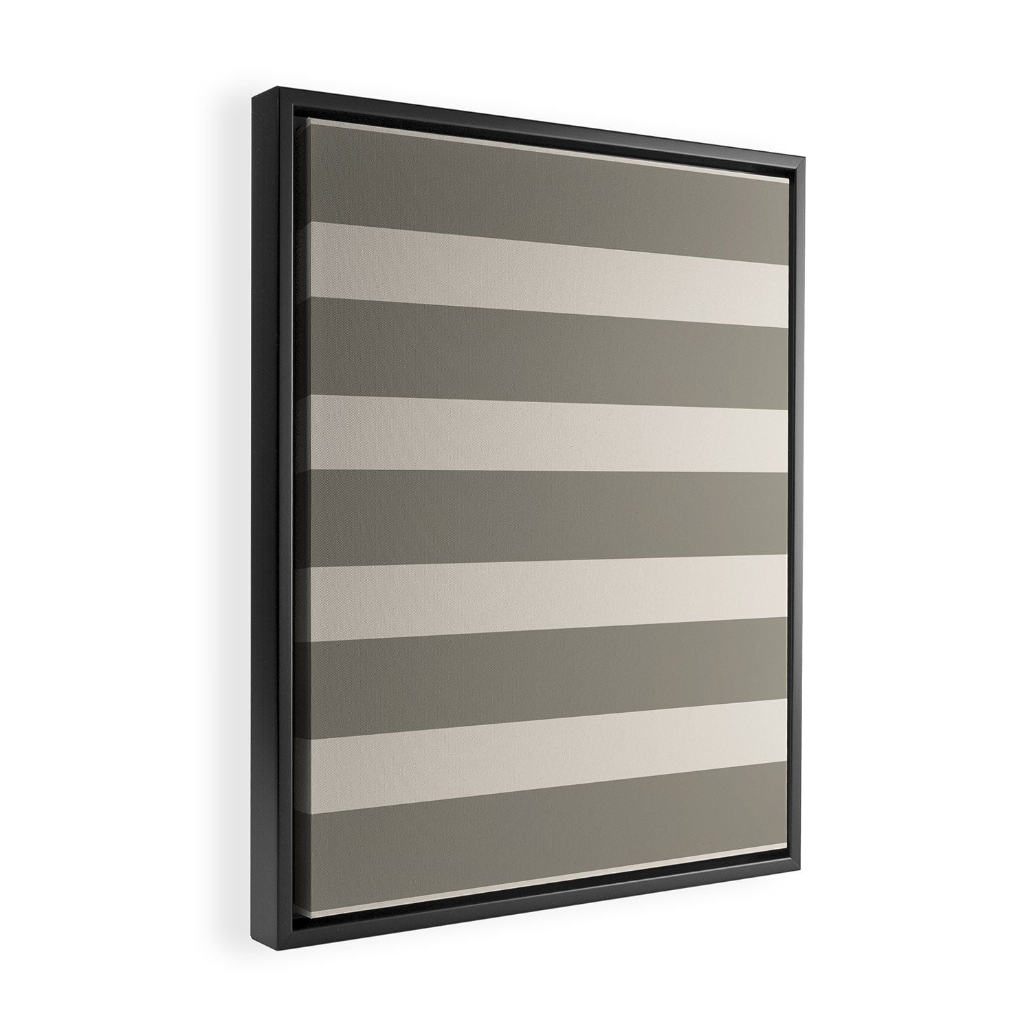 Neutral Maxi Stripes Framed Canvas Print Gallery Image 2