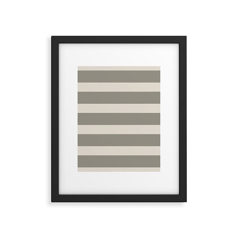 Neutral Maxi Stripes Framed Art Print Gallery Image 5