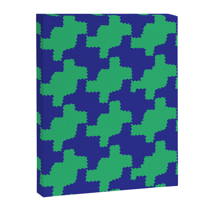  Ocean Crinkle Houndstooth Canvas Print Gallery Image 1