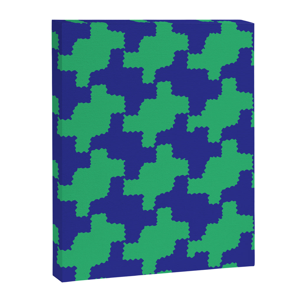  Ocean Crinkle Houndstooth Canvas Print Gallery Image 6