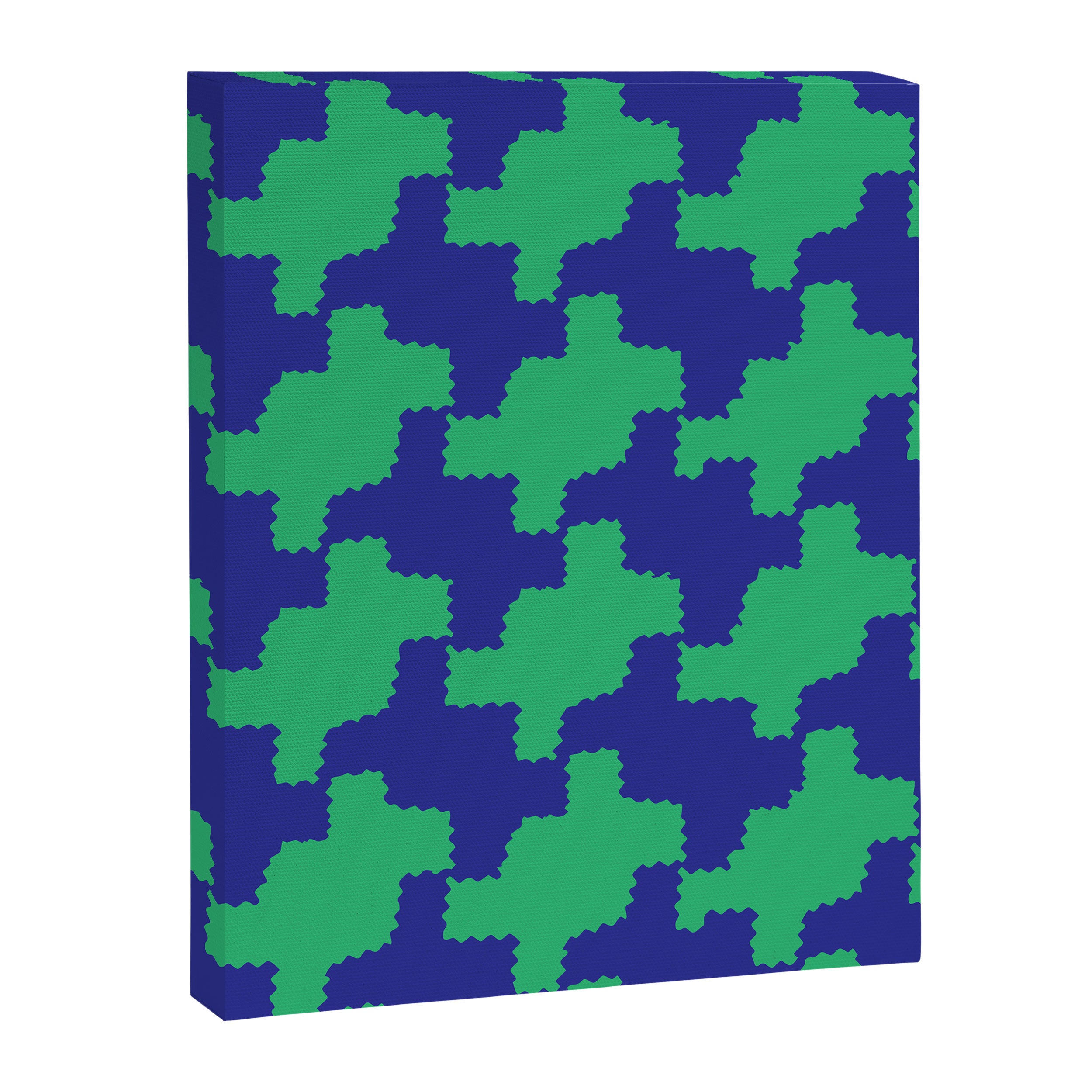  Ocean Crinkle Houndstooth Canvas Print Gallery Image 6