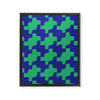  Ocean Crinkle Houndstooth Framed Canvas Print Gallery Image 6