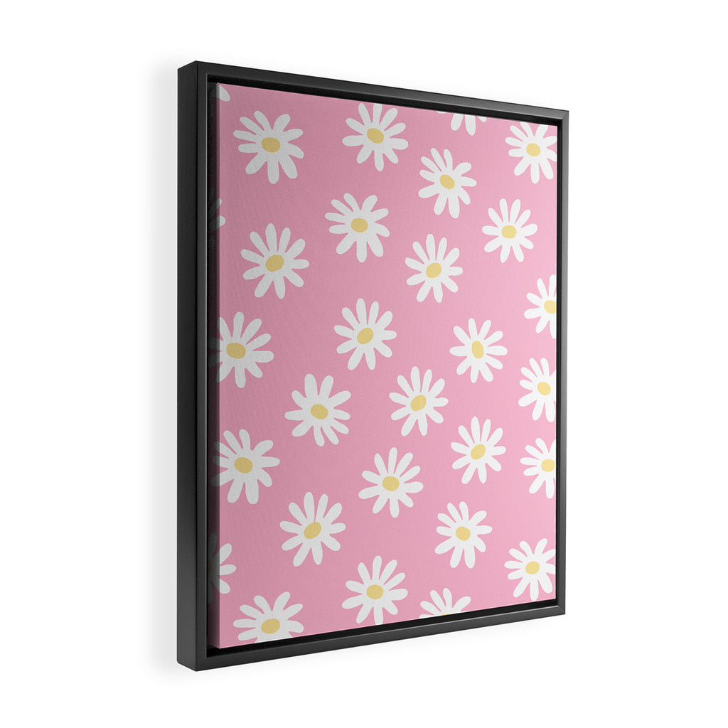 Pink Daisy Daydream Framed Canvas Print Gallery Image 2