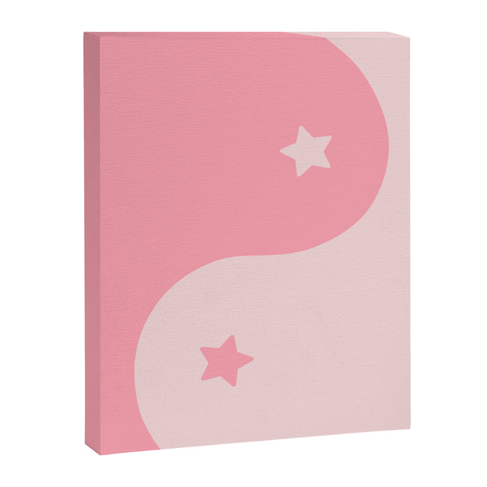Pinkie Yin Yang Stars Canvas Print Gallery Image 1
