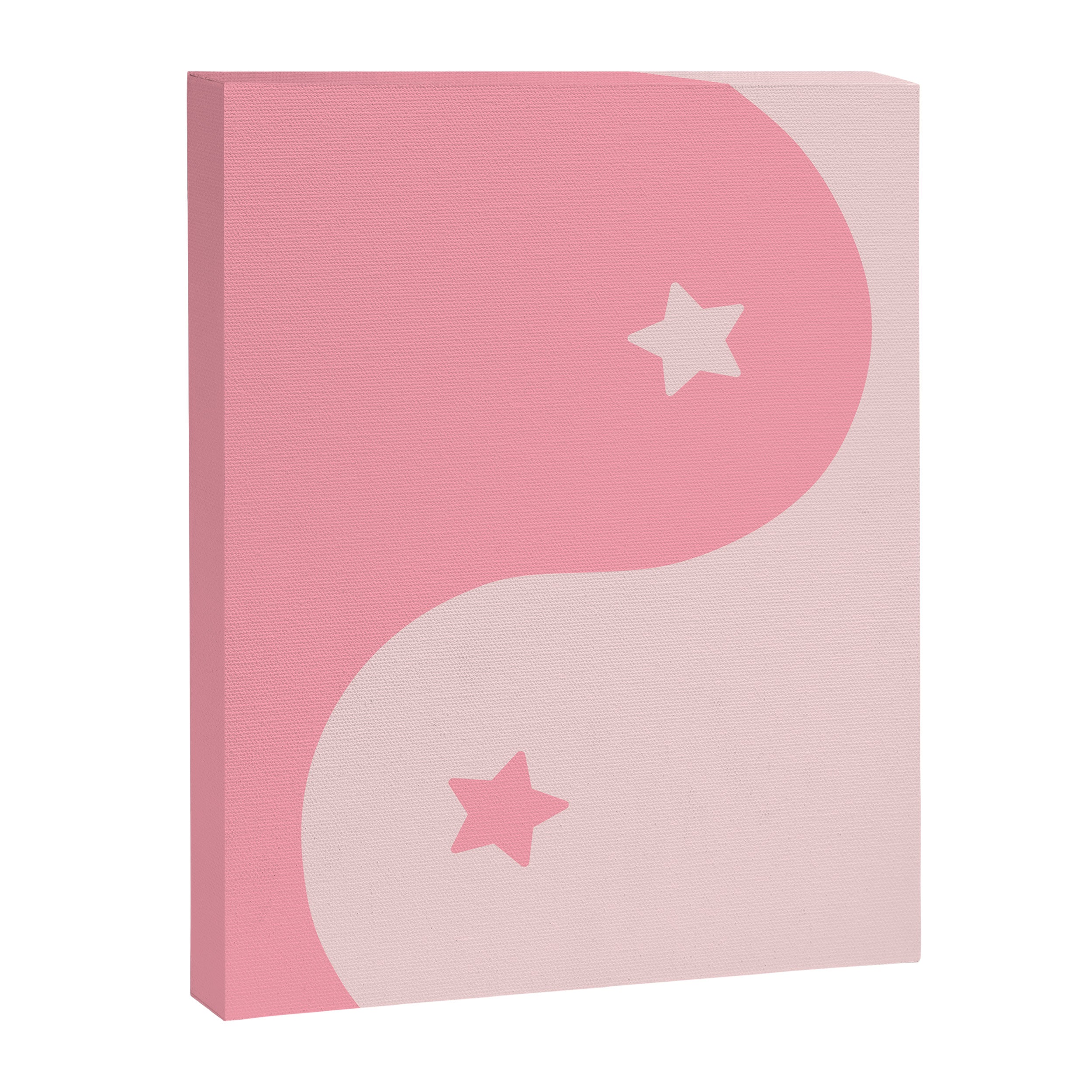 Pinkie Yin Yang Stars Canvas Print Gallery Image 8