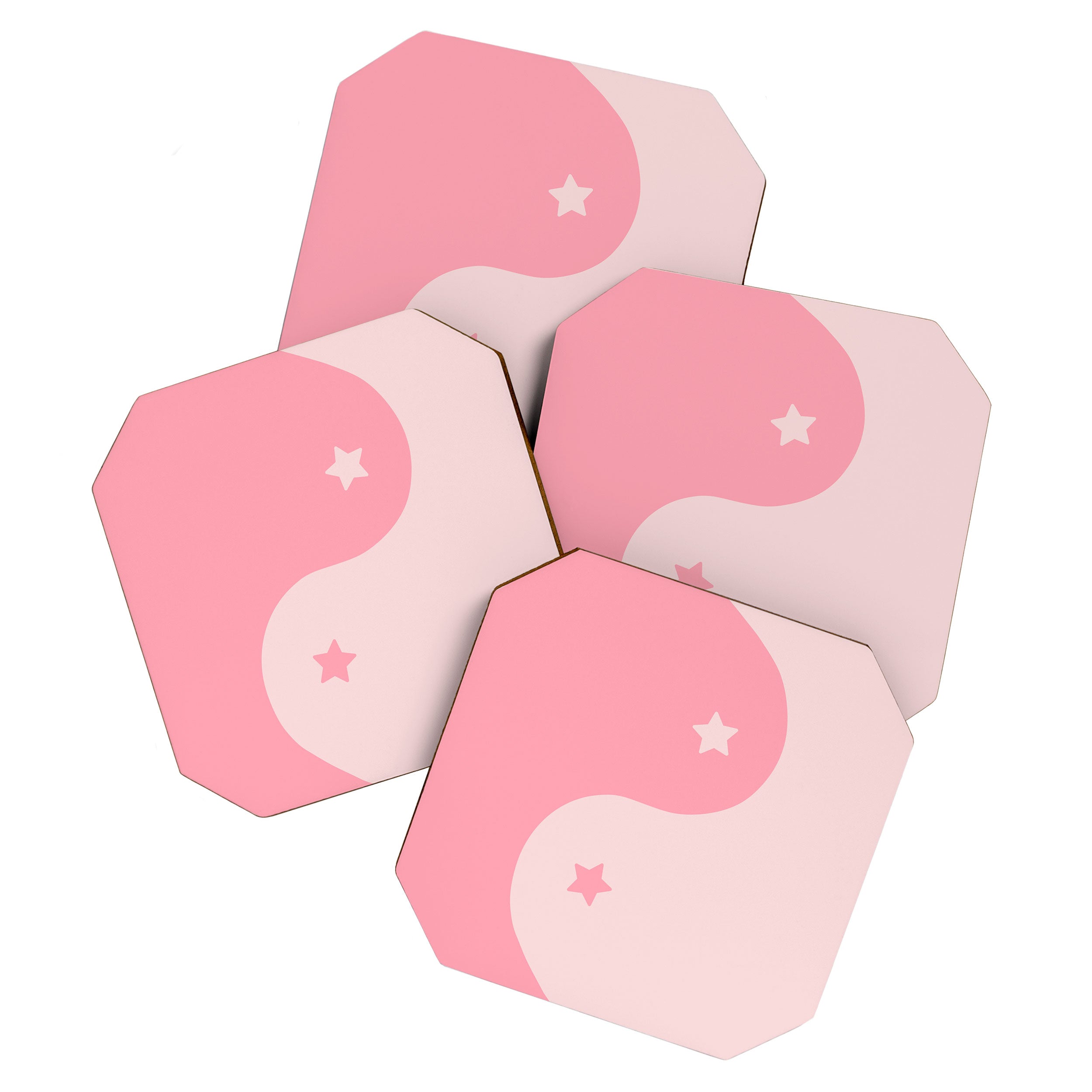 Pinkie Yin Yang Stars Coaster Gallery Image 1