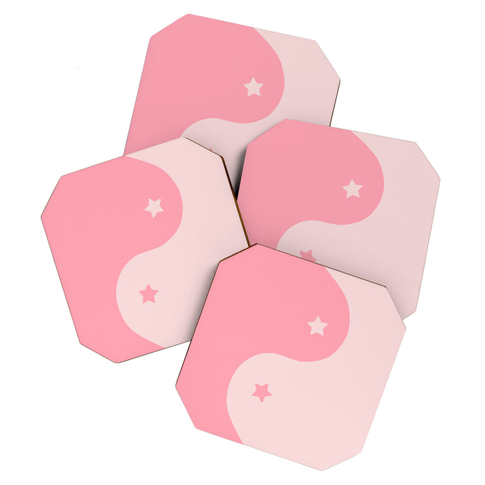 Pinkie Yin Yang Stars Coaster Gallery Image 1