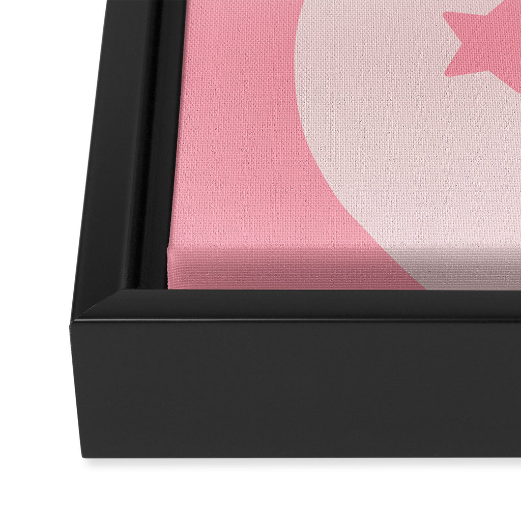 Pinkie Yin Yang Stars Framed Canvas Print Gallery Image 3