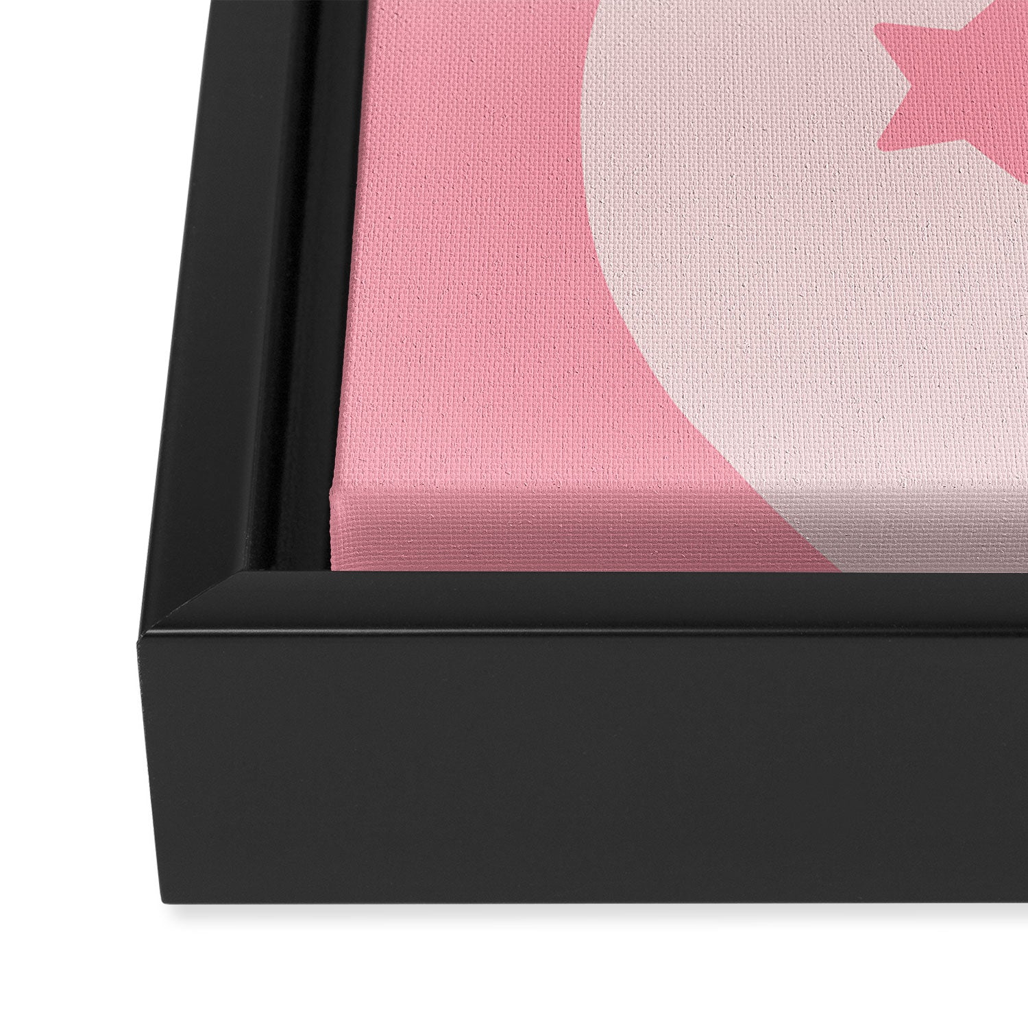 Pinkie Yin Yang Stars Framed Canvas Print Gallery Image 3