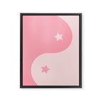 Pinkie Yin Yang Stars Framed Canvas Print Gallery Image 8